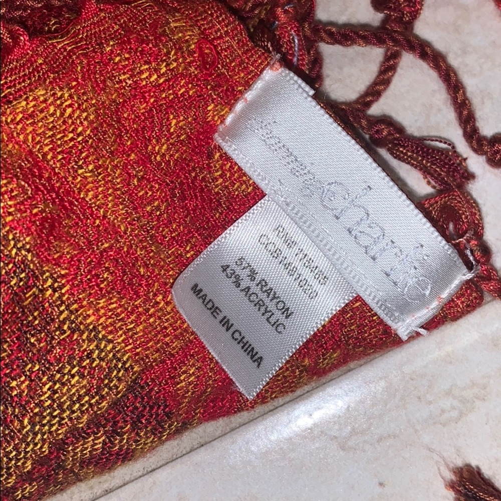 Red Orange Scarf - Picture 2 of 3